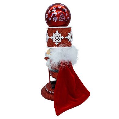 Kurt Adler 14.5-Inch Musical Nutcracker With Water Globe Figurine Table Decor
