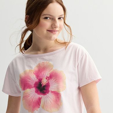 Girls 7-16 Sea + Skye Off Shoulder Graphic Tee