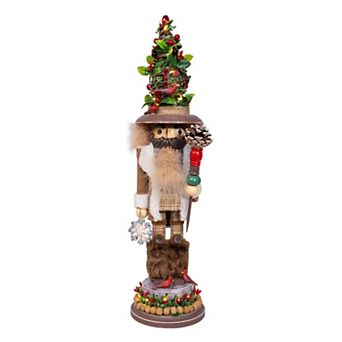 Kurt Adler 19-Inch Hollywood Nutcrackers LED Birch Berries Nutcracker Figurine Table Decor