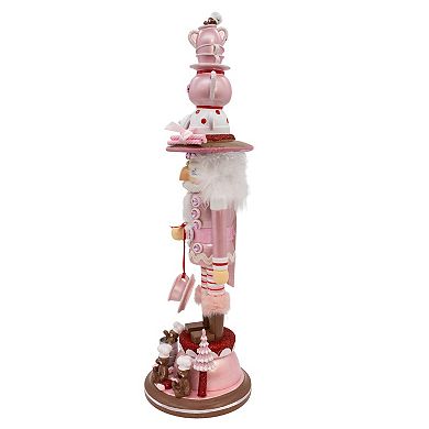 Kurt Adler 18-Inch Hollywood Nutcrackers Pink Tea Nutcracker Figurine Table Decor