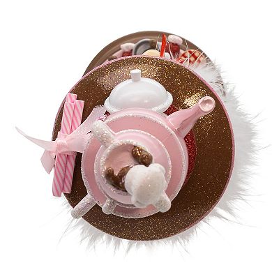 Kurt Adler 18-Inch Hollywood Nutcrackers Pink Tea Nutcracker Figurine Table Decor