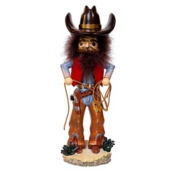 Kurt Adler 18-Inch Hollywood Nutcrackers Cowboy Nutcracker With Lasso Table Decor