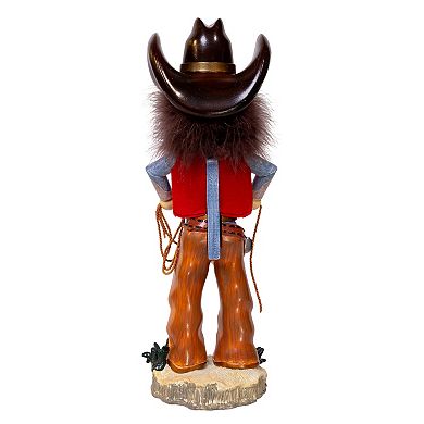 Kurt Adler 18-Inch Hollywood Nutcrackers Cowboy Nutcracker With Lasso Table Decor