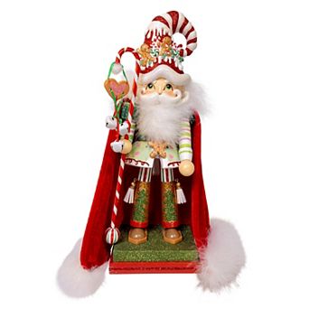 Kurt Adler 15-Inch Hollywood Nutcrackers Gingerbread Candy Santa Nutcracker Figurine Table Decor