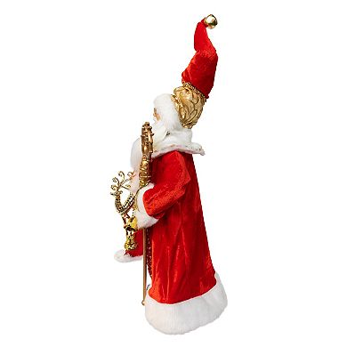 Kurt Adler 18-Inch Standing Santa Figurine Table Decor