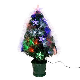 Kurt Adler 2-Ft. LED Fiber Optic Potted Artificial Christmas Tree