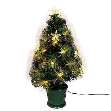 Kurt Adler 2-Ft. LED Fiber Optic Potted Artificial Christmas Tree