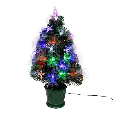 Kurt Adler 2-Ft. LED Fiber Optic Potted Artificial Christmas Tree
