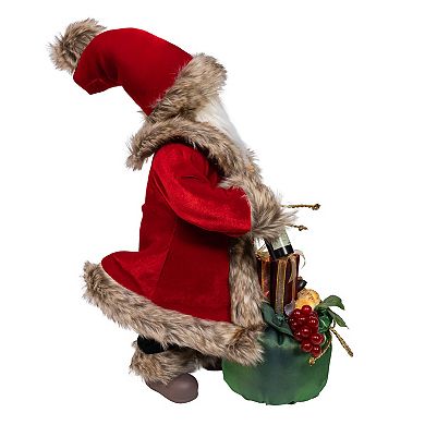 Kurt Adler 18-Inch Kringles Vineyard Santa Table Decor