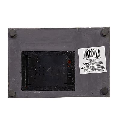 Kurt Adler Battery Operated Animated Fireplace Scene with Santa & Christmas Tree Table Decor