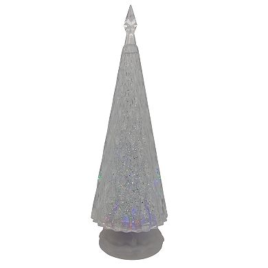 Kurt Adler 13.6-Inch Color Changing Water Globe Christmas Tree Table Decor