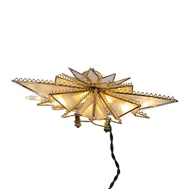 Kurt Adler 10.5-Inch LED Capiz Bethlehem Star Christmas Tree Topper
