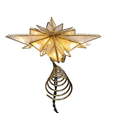 Kurt Adler 10.5-Inch LED Capiz Bethlehem Star Christmas Tree Topper