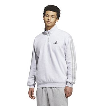 Men's adidas 3-Stripes Fleece Quarter-Zip Sweatshirt