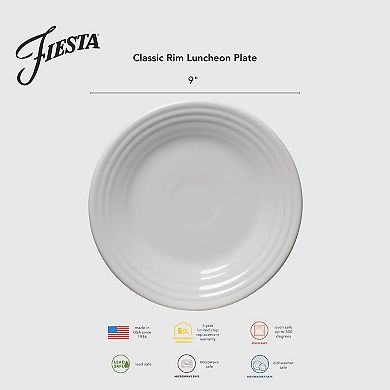 Fiesta Set of 4 Classic Rim 9-Inch Luncheon Plates