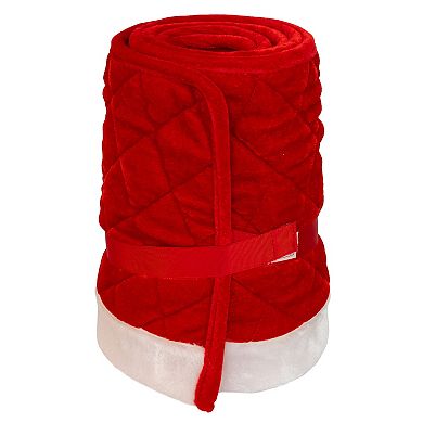 Kurt Adler 24-Inch Quilted Red Velvet Christmas Tree Skirt