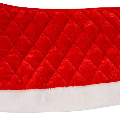 Kurt Adler 24-Inch Quilted Red Velvet Christmas Tree Skirt