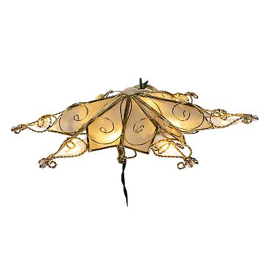 Kurt Adler 10-Light LED Star Christmas Tree Topper with Twisted Scroll Accents