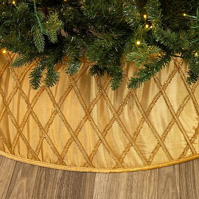 Kurt Adler 24-Inch Gold Satin Christmas Tree Skirt