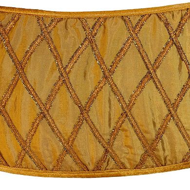 Kurt Adler 24-Inch Gold Satin Christmas Tree Skirt
