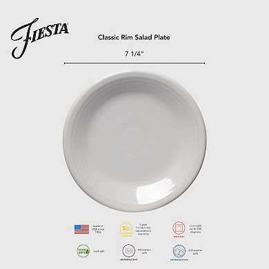 Fiesta Set of 4 Classic Rim 7.25-inch Salad Plates