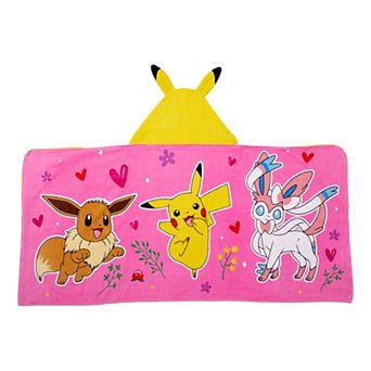 Pokémon Hooded Towel with Pikachu & Eevee Design