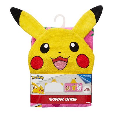 Pokémon Hooded Towel with Pikachu & Eevee Design
