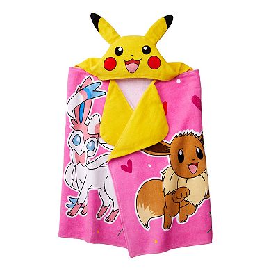 Pokémon Hooded Towel with Pikachu & Eevee Design