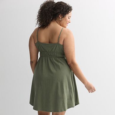 Juniors' Plus Size SO® Ruched Knit Sundress