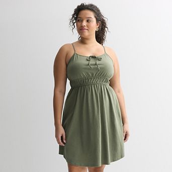 Juniors' Plus Size SO® Ruched Knit Sundress