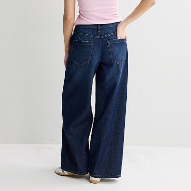 Juniors' SO® Low Rise Ultra Wide Leg Jeans