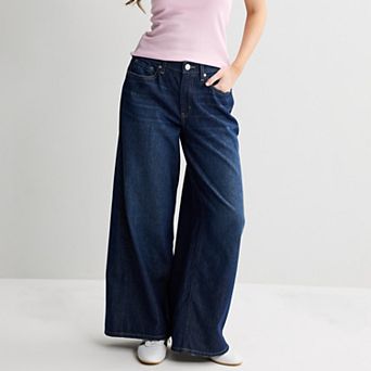 Juniors' SO® Low Rise Ultra Wide Leg Jeans