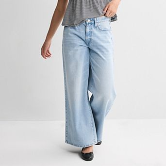 Juniors' SO® Low Rise Ultra Wide Leg Jeans