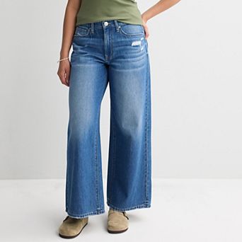 Juniors' SO® Low Rise Ultra Wide Leg Jeans