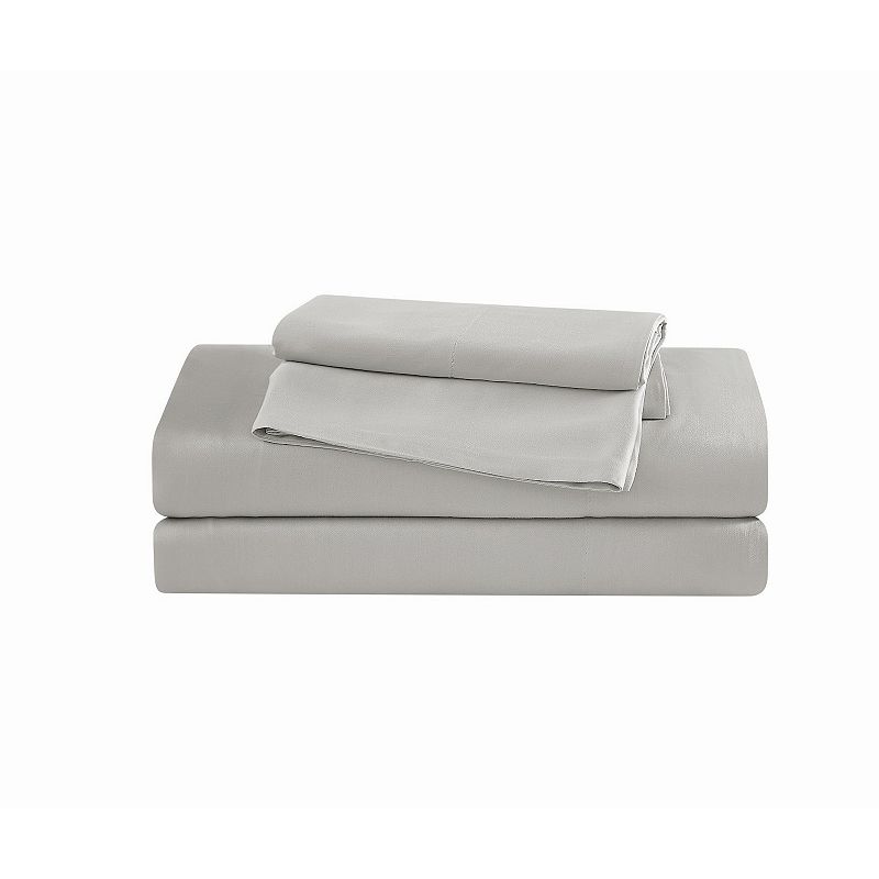 Brooklyn Loom 100% Rayon from Bamboo Sheet Set with Pillowcases, Grey