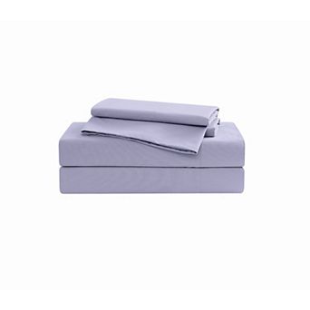 Brooklyn Loom Solid Cotton Percale Sheet Set with Pillowcases