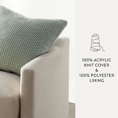 Seed Stich Knit Decor Throw Pillow