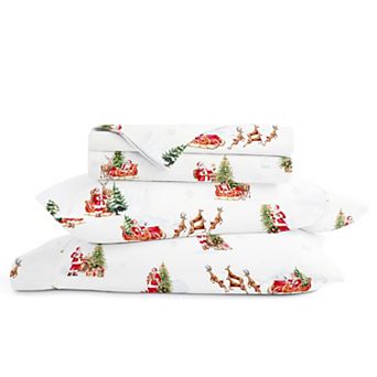 Urban Loft Christmas Holiday Soft 4 pc Bed Sheet Set, Winter Prints