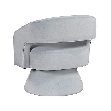 Lessa Swivel Accent Chair, Round Base, Soft Foam Cushion
