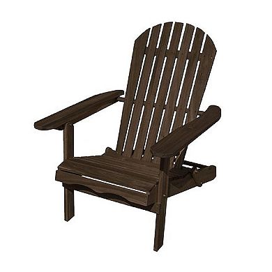 Geli Outdoor Adirondack Chair, Slatted Back, Wood