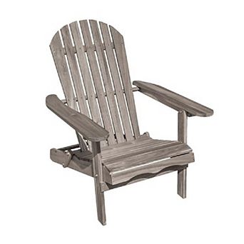 Geli Outdoor Adirondack Chair, Slatted Back, Wood