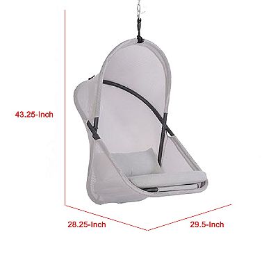 Cery Outdoor Hanging Swing Chair, Cushioned Mesh