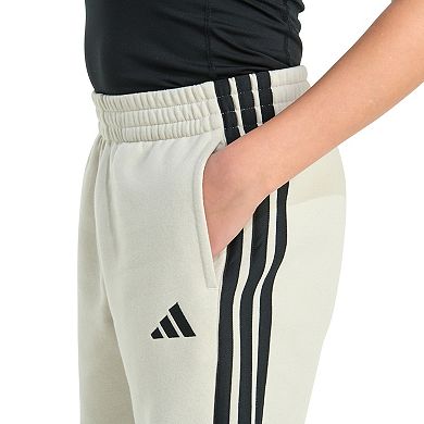 Boys 8-20 adidas Long Sleeve Essential 3-Stripe Fleece Cuffed Joggers