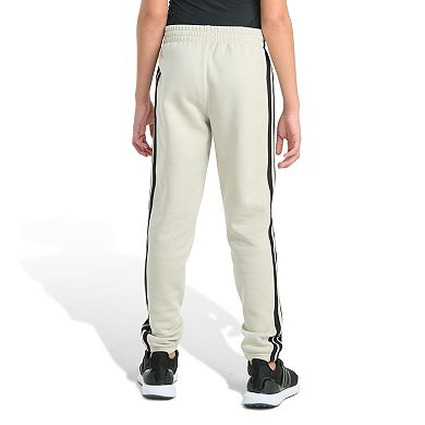 Boys 8-20 adidas Long Sleeve Essential 3-Stripe Fleece Cuffed Joggers