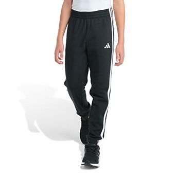 Boys 8-20 adidas Long Sleeve Essential 3-Stripe Fleece Cuffed Joggers in Regular & Plus Size