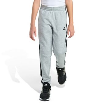 Boys 8-20 adidas Long Sleeve Essential 3-Stripe Fleece Cuffed Joggers in Regular & Plus Size