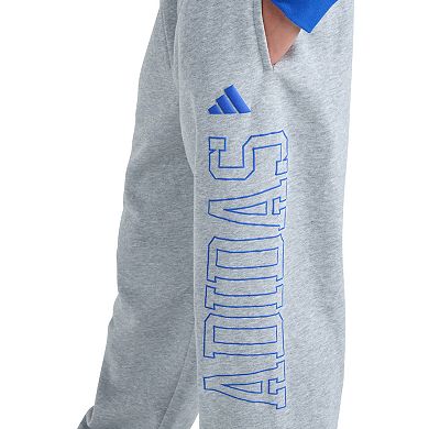 Boys adidas Elastic Waistband Collegiate Graphic Pants