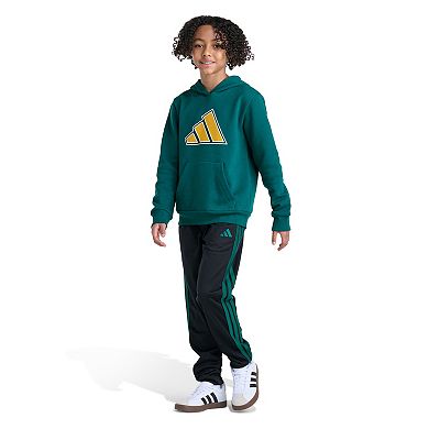Boys 8-20 adidas Long Sleeve 3-Bar Mesh Logo Hooded Pullover