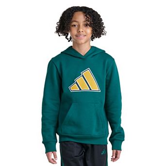Boys 8-20 adidas Long Sleeve 3-Bar Mesh Logo Hooded Pullover