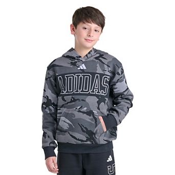 Boys 8-20 adidas Long Sleeve Camo Printed Hooded Pullover in Regular & Husky